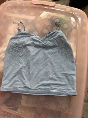 aerie Light Blue Sparkle Cami Tank Top